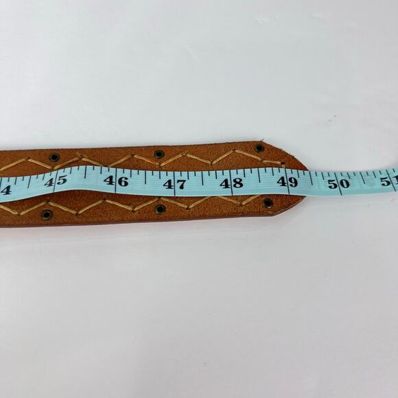 XXL Leatherbound Plate Hook Buckle Embellished Studded Women's Belt  XXL Western - Picture 12 of 12